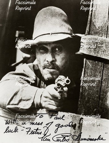 GUNSMOKE TELEVISION SERIES KEN CURTIS FACSIMILE REPRINT SIGNED PHOTO 8"X11".#3