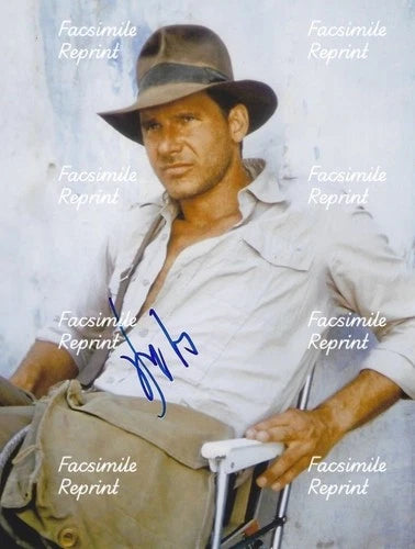 HARRISON FORD INDIANA JONES FACSIMILE REPRINT SIGNED PHOTO 8"X11".#8